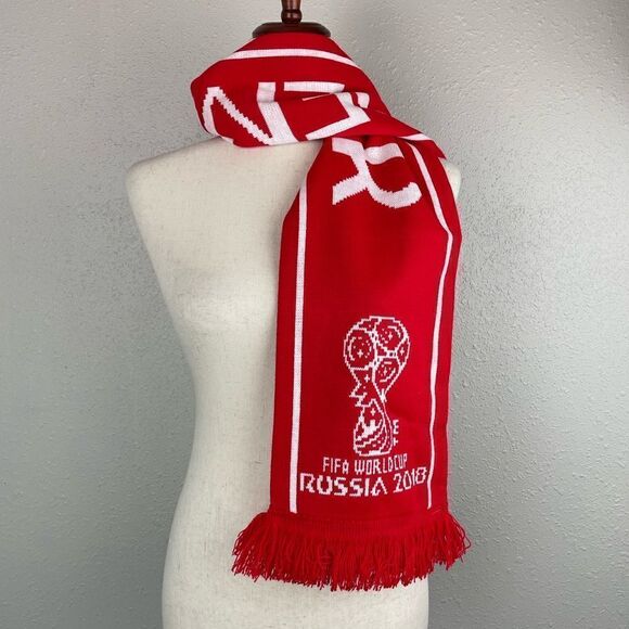 NWT Denmark FIFA 2018 World Cup Scarf - Picture 2 of 6